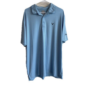 Calloway XL Opti Dry Baby Blue & White Poly/Spandex Golf Polo